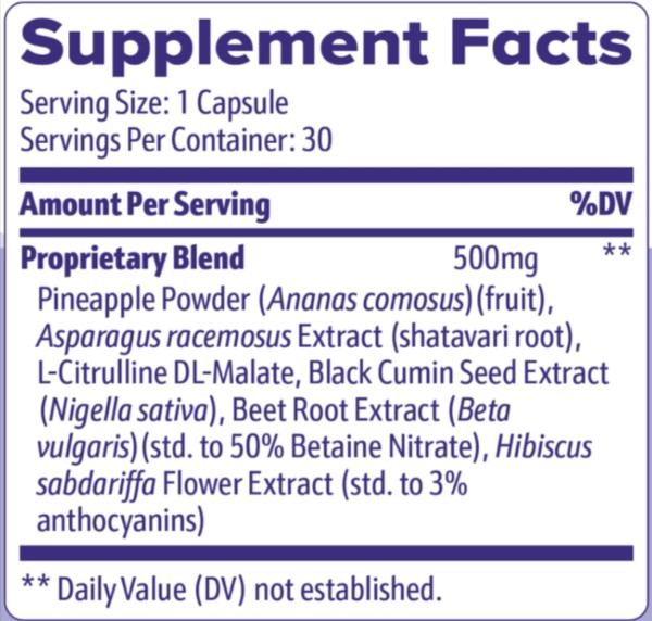 Flush Factor Plus supplement fact