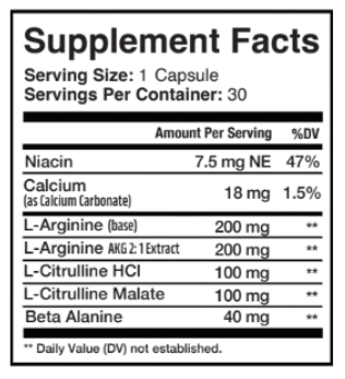 Memodyne supplement facts