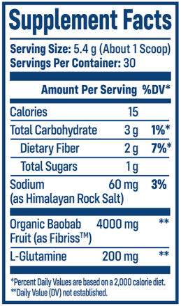 NativePath Native Fiber Supplement Facts